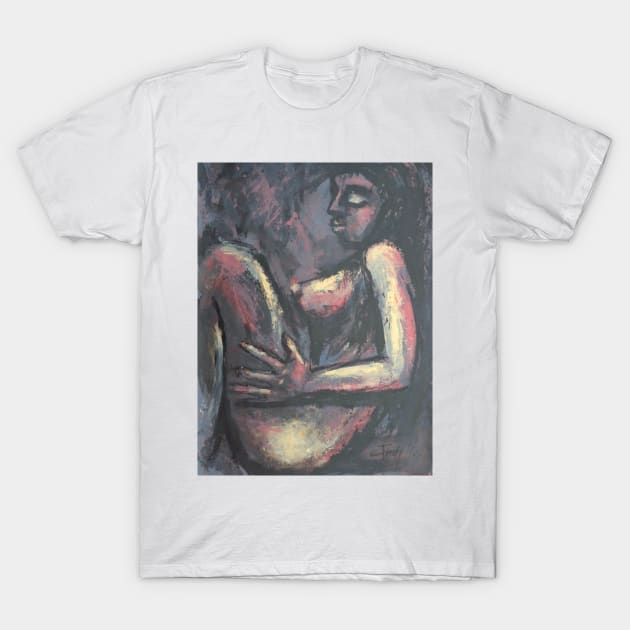 Resting 2 - Female Nude T-Shirt by CarmenT